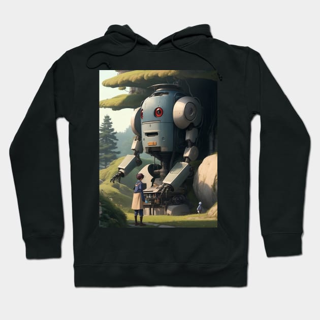 Robot shop Hoodie by Trouvaile Card